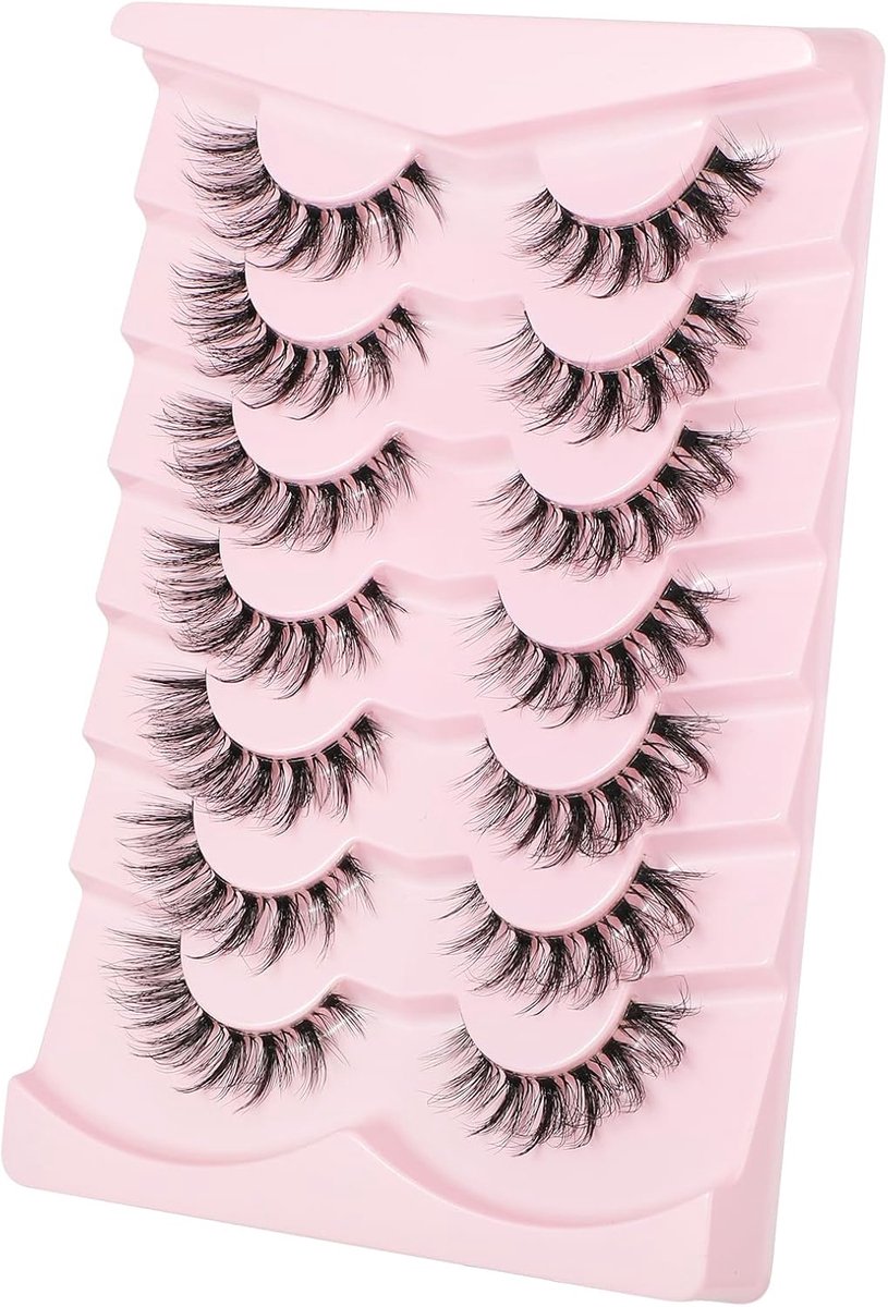 Valse wimpers, natuurlijke wispy wimpers, kunstmatige manga wimpers, wimperextensies, cluster, laat je ogen er vochtig, sexy en charmant uitzien