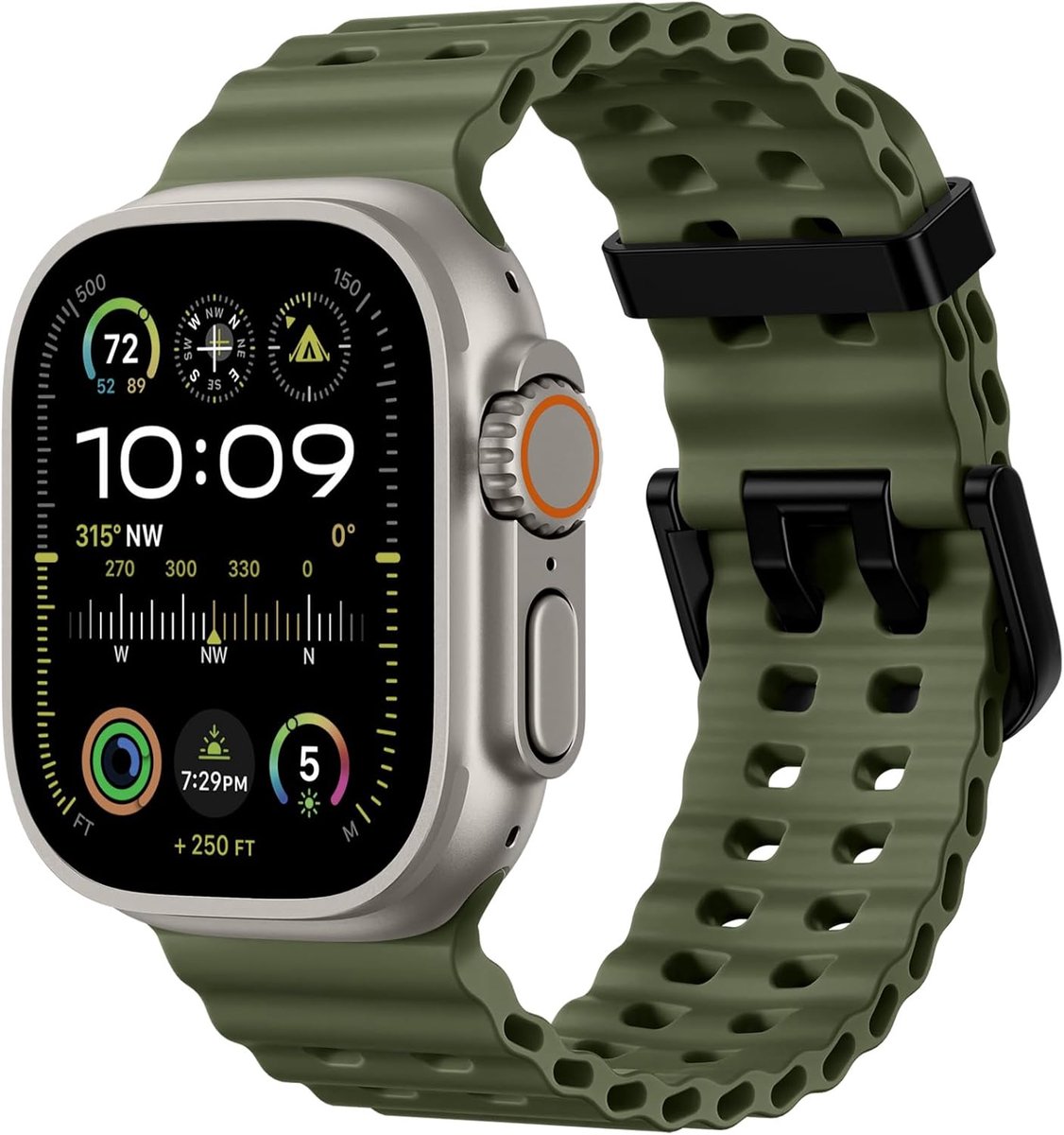 Sportarmband compatibel met Apple Watch Ultra 2, armband 49 mm, 45