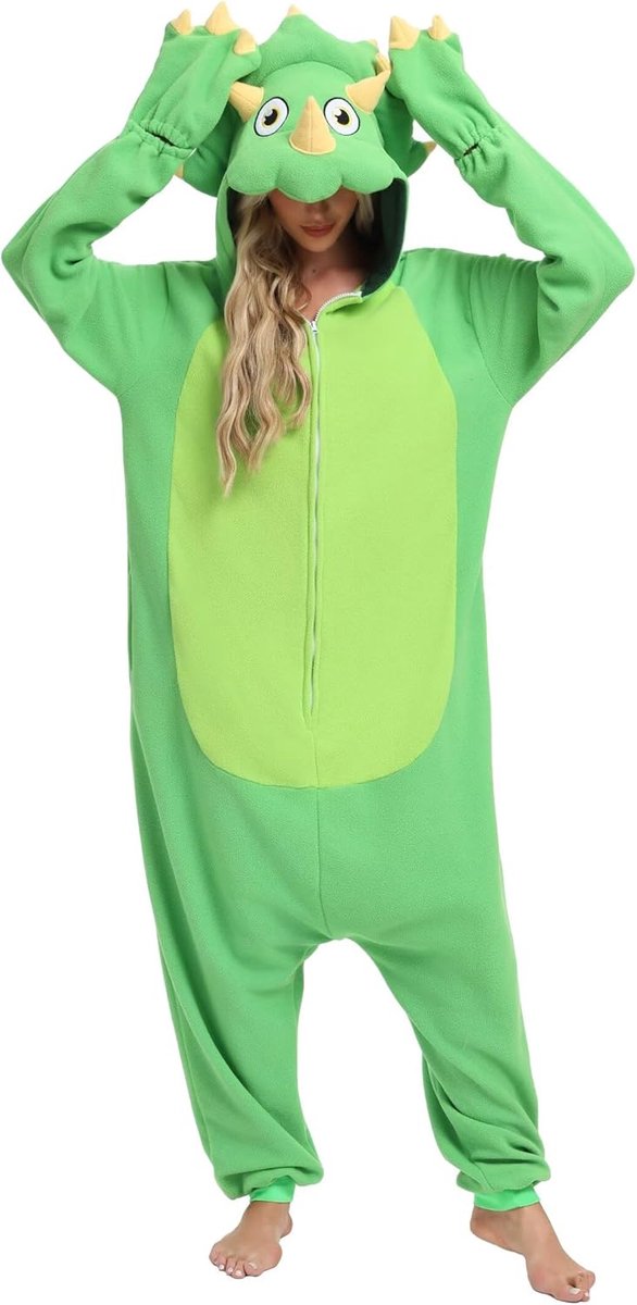 Onesie pyjama in dierenthema uniseks jumpsuit voor volwassenen