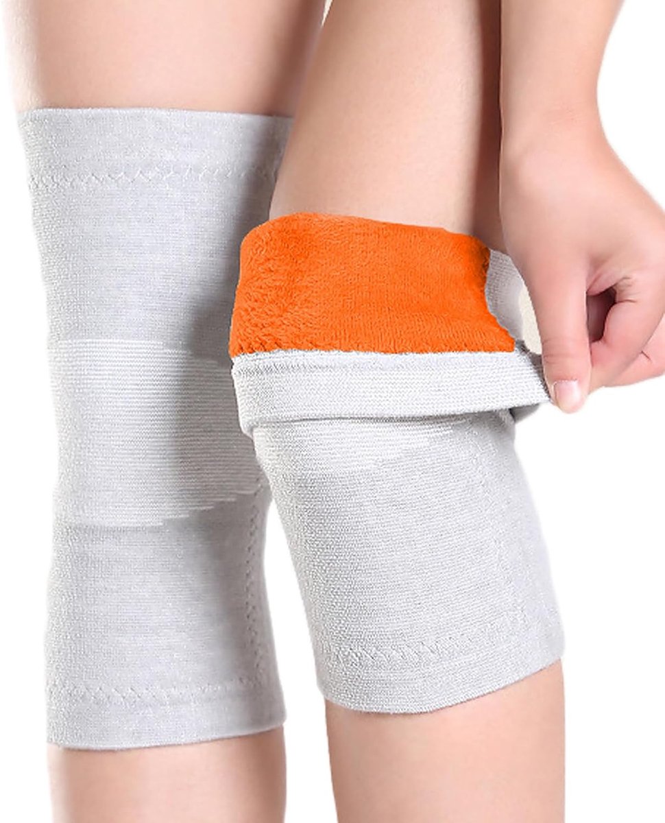 1 paar dikke kniewarmers met warme voering, elastische kniebeschermers, warme kniebeschermers, thermische knieorthese, kniemanchet, artritis, pijnverlichting, kniebeschermers voor gewrichtspijn voor