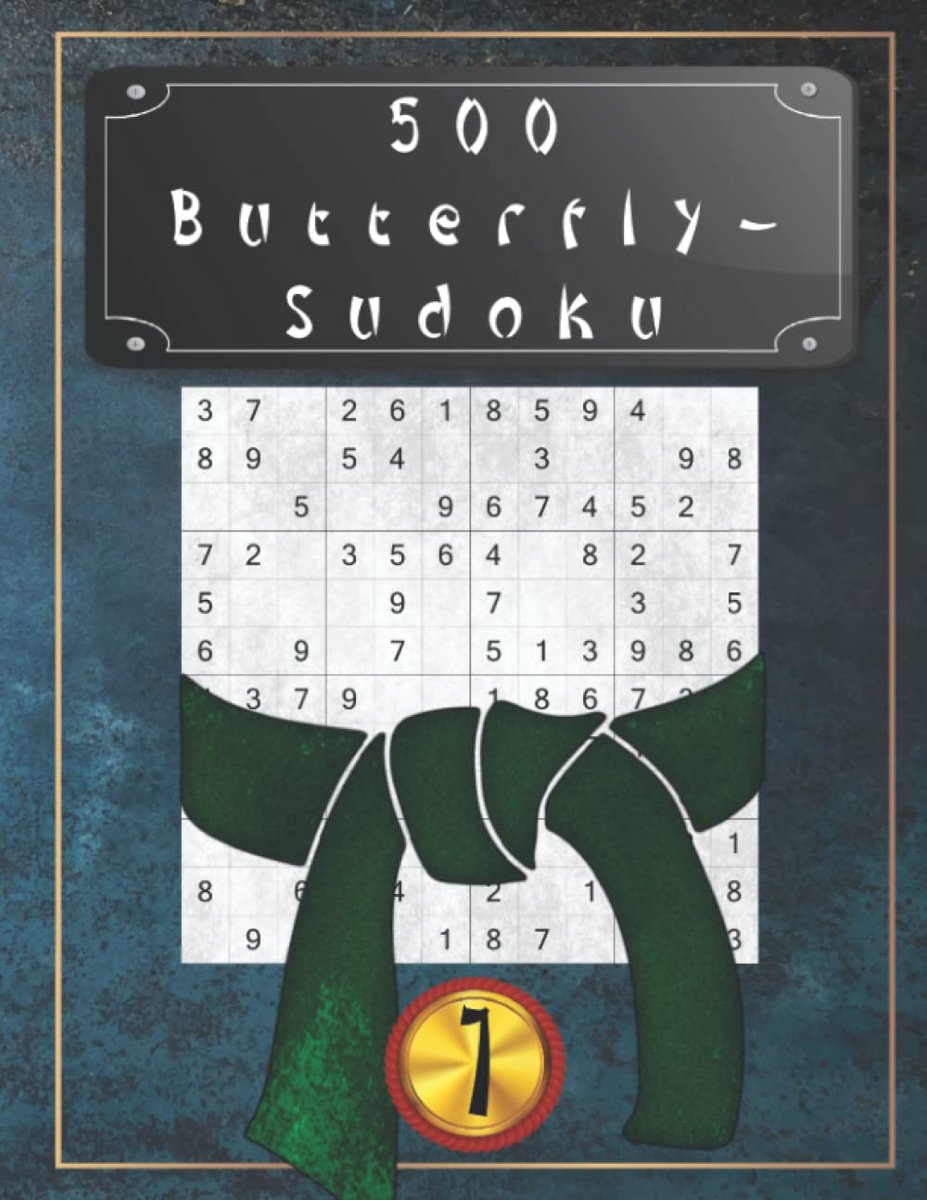 500 butterfly sudoku - Japanse puzzels - gemiddeld niveau - hersentraining voor puzzelliefhebbers - ShopVlot