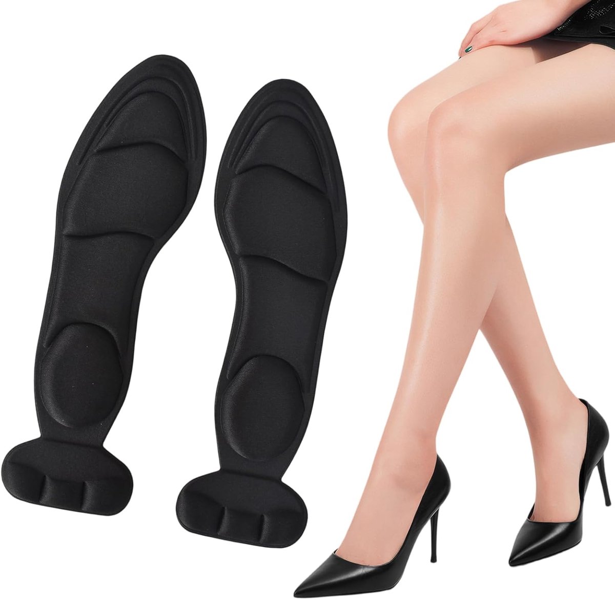 Inlegzolen met hoge hakken, afschuifbare hoge hakkussens insert