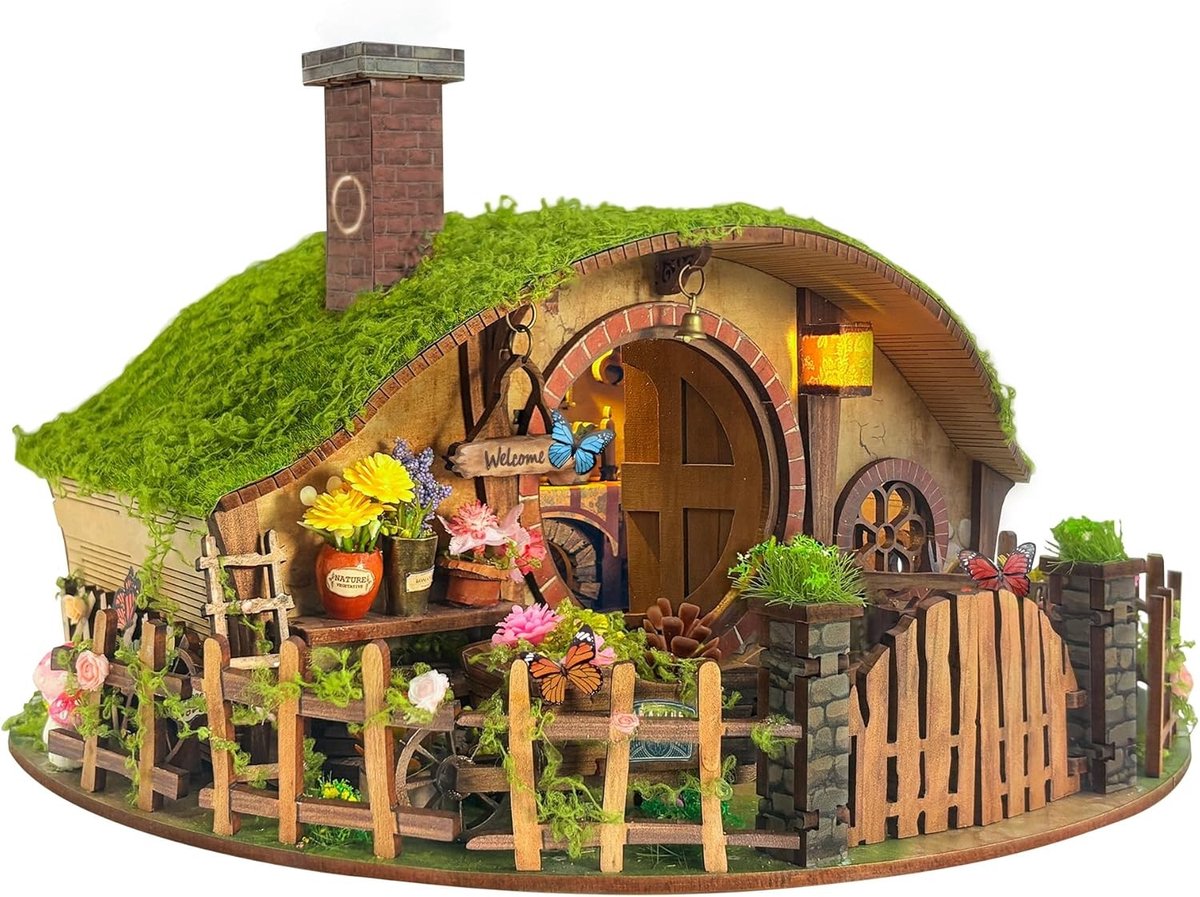 Miniatuur Huis Kit - Houten 3D Puzzels, Creatieve Doe-Het-Zelf Activiteit voor Volwassenen en Tieners, Perfect als Cadeau en Voor Thuisdecoratie
