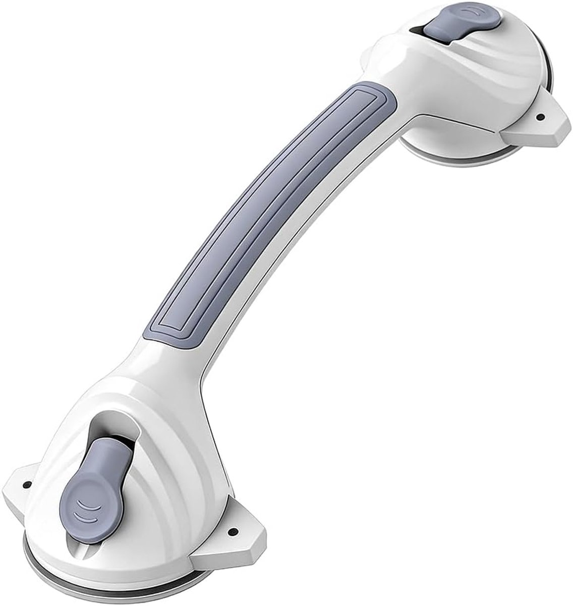 SnelShoppen - Handgreep zonder boren, Zuignap Handvat 42,5 cm, Antislip Douche Handvat voor Senioren tot 110 kg, Grijs, 1 Stuk