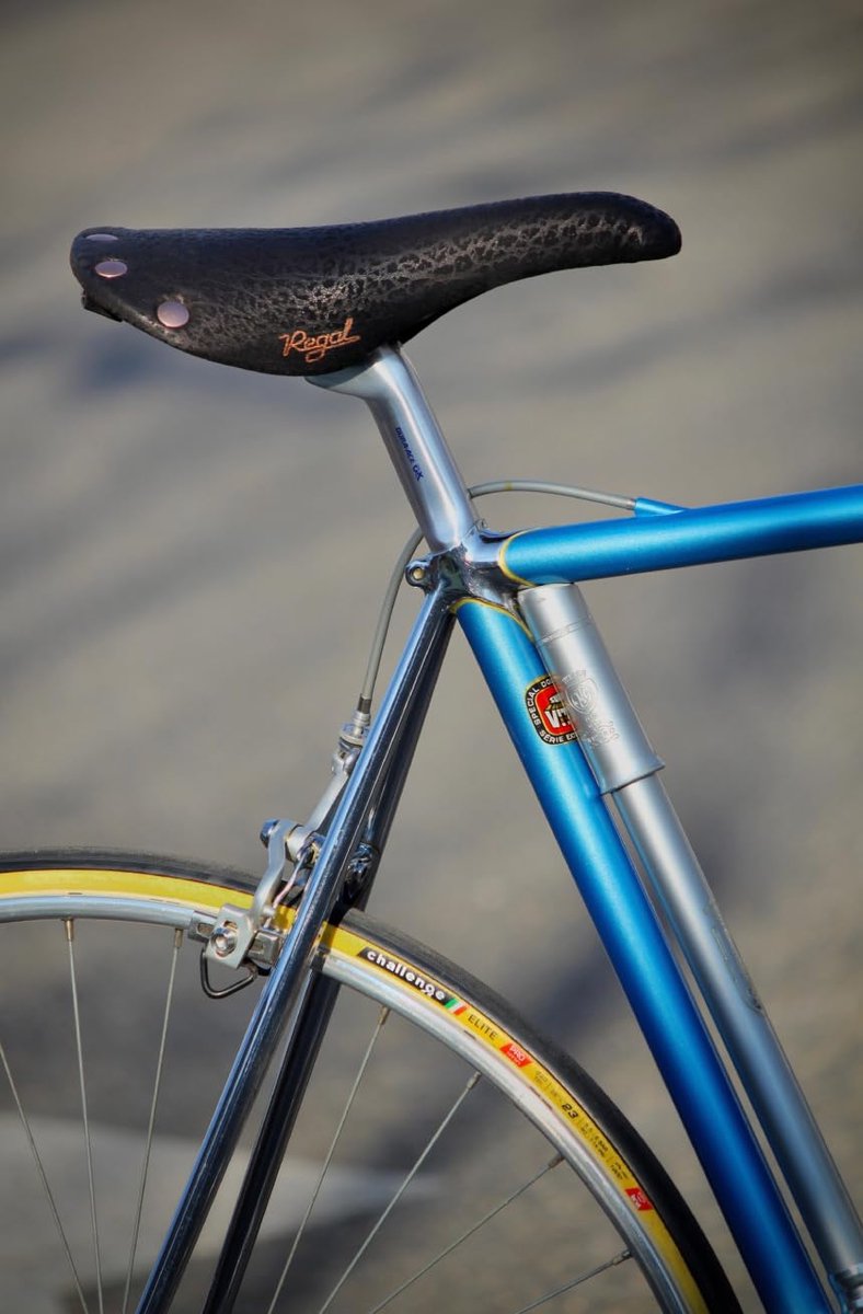 SnelShoppen - Selle San Marco REGAL Le Rino Vintage Leren Fietszadel, Comfortabel en Elegant, Platte Vorm, Geschikt voor Alle Typen Gebruik, Bottega L