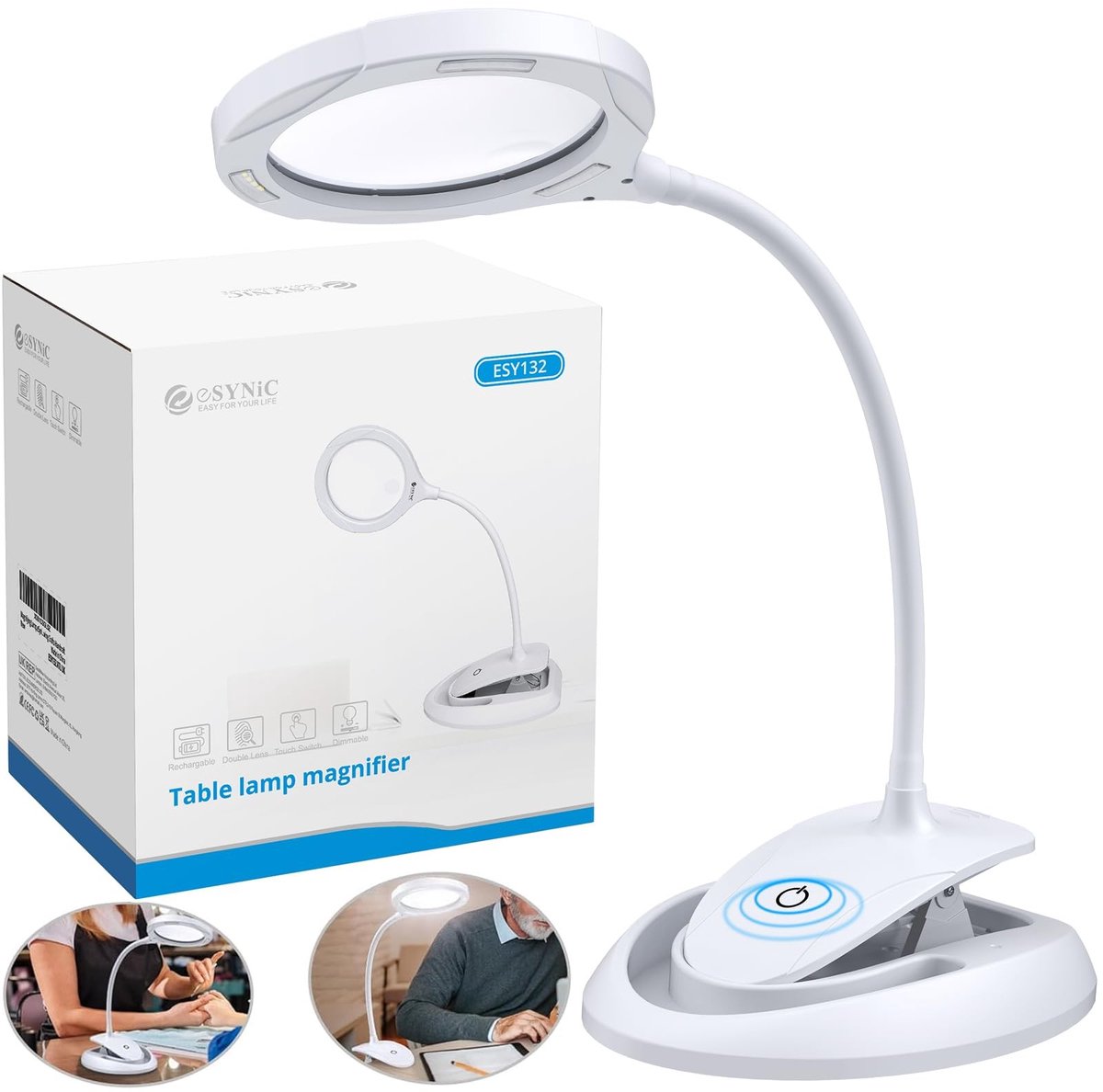 Omgoods - 2-in-1 Magnifier 5X 10X met LED Lamp en Bureau Klem