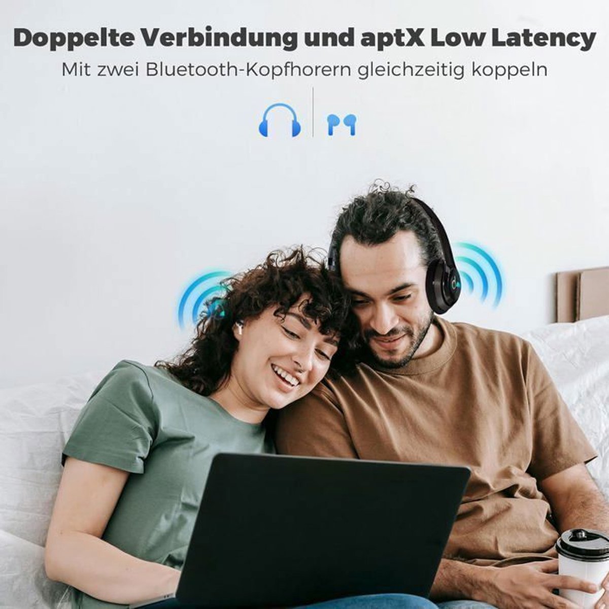 LISM-Bluetooth 5.0-adapterzender met lcd-scherm, 3-in-1 draadloze ontvanger en zender, 3,5 mm jack-aansluiting.