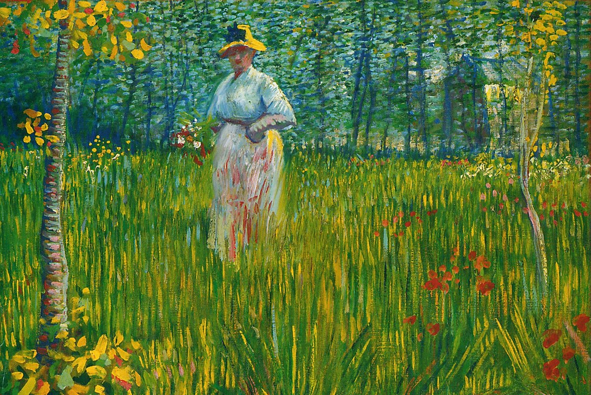 Omgoods - Woman on Meadow Puzzel 2000 Stukjes - Natuur Puzzel met Opbergdoos