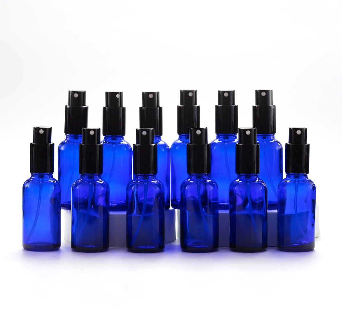 Omgoods - Yizhao 30ml Blauw Glazen Sprayfles - Herbruikbaar met Fijne Mist Spray