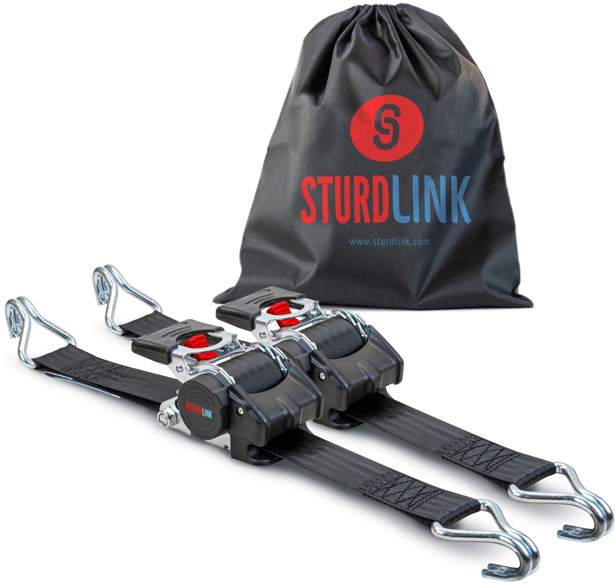 Omgoods - Automatische Spanbanden met J-Haken 50mm 3m x2, LC 750daN/1500daN in U