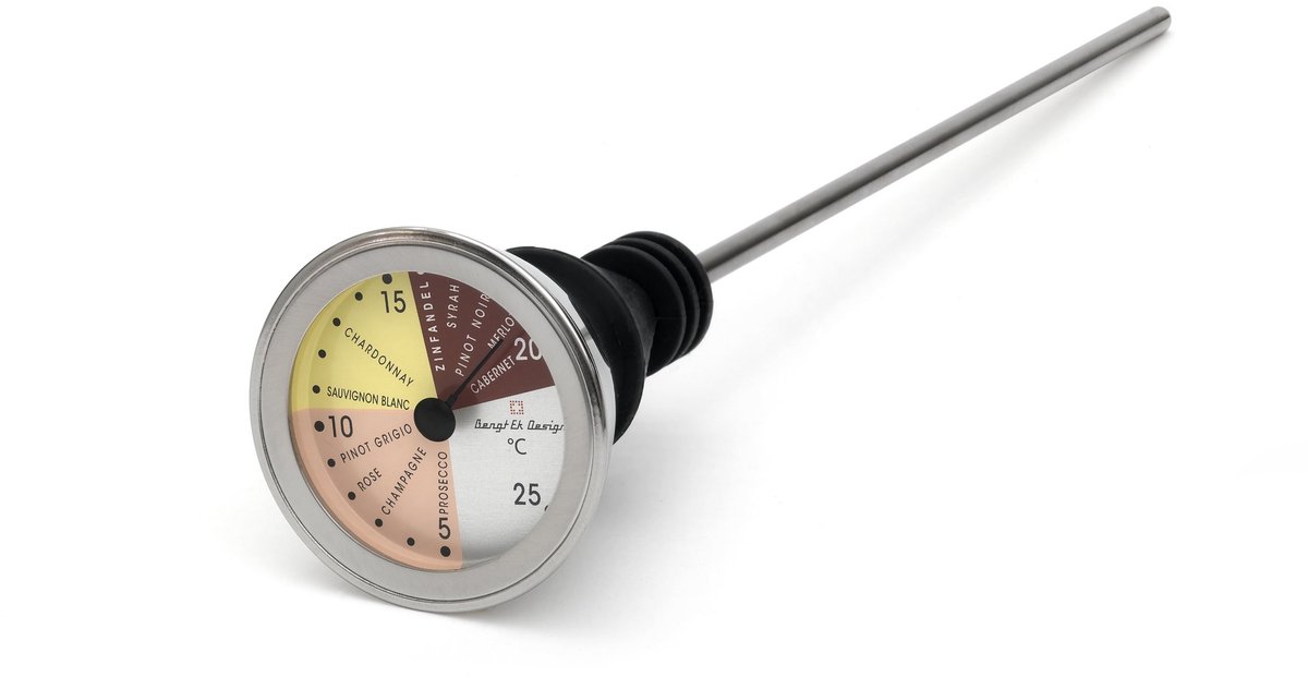 Omgoods - 96°C Wijnthermometer en Flesdop - Perfecte Temperatuur Indicator