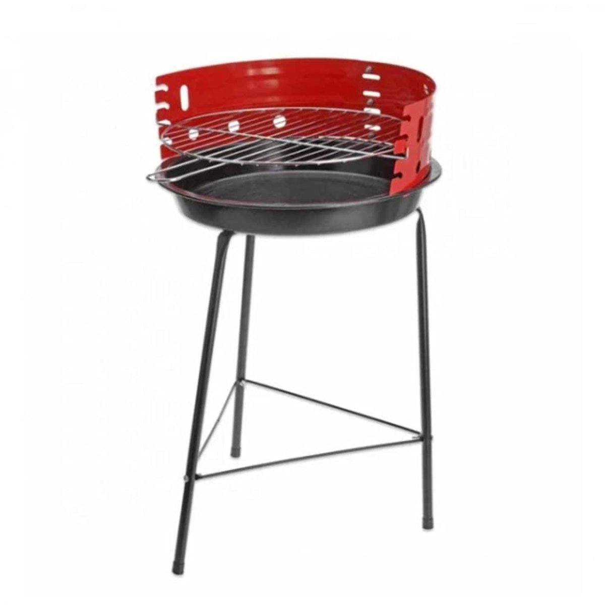 Omgoods - Grill 33 cm - Draagbare Rookvrije met Stevige Ondersteuning