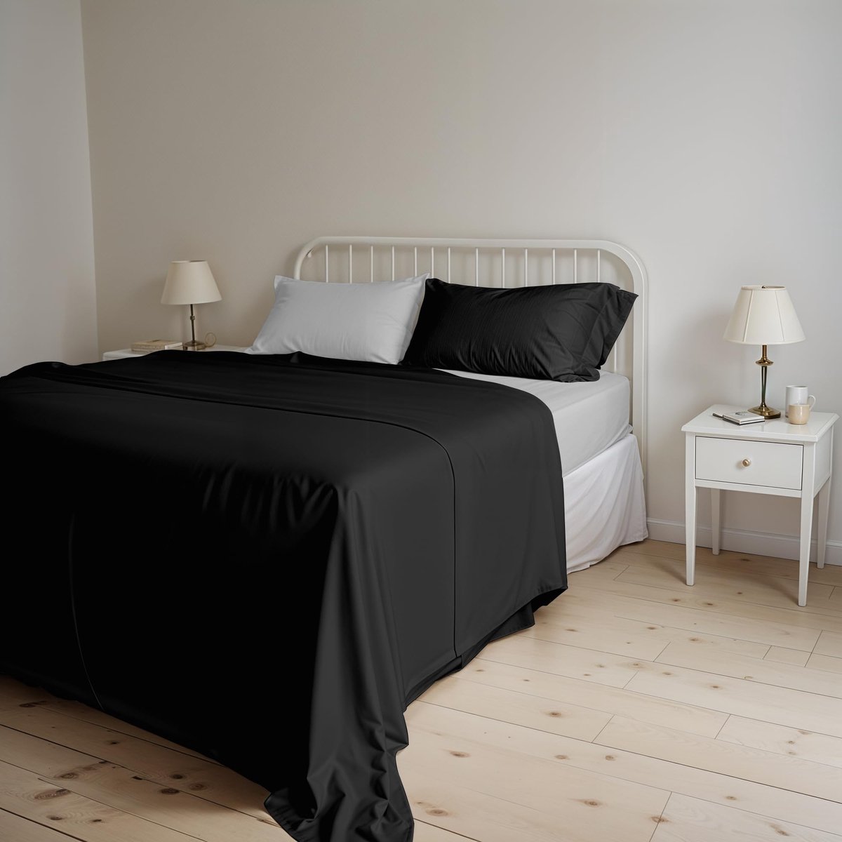 Omgoods - Italiaanse Bedlinnen Set in Natuurlijke Kleur - Inclusief Laken, Hoeslaken en 2 Kussenslopen