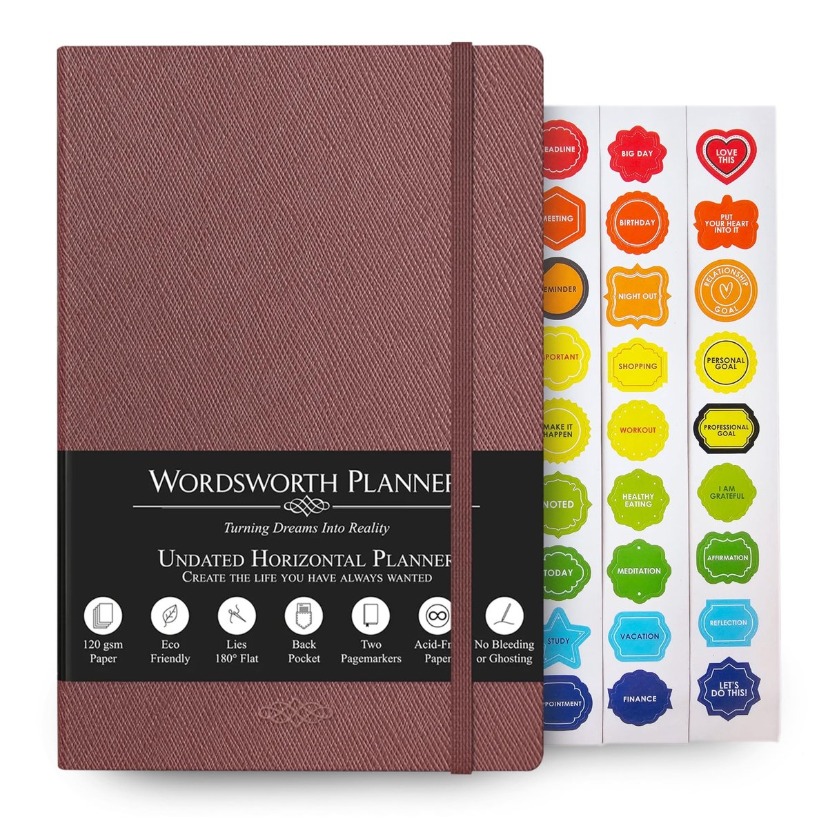 Omgoods - Wordsworth Undated Planner - Persoonlijke Organiser A5 met Premium Papier