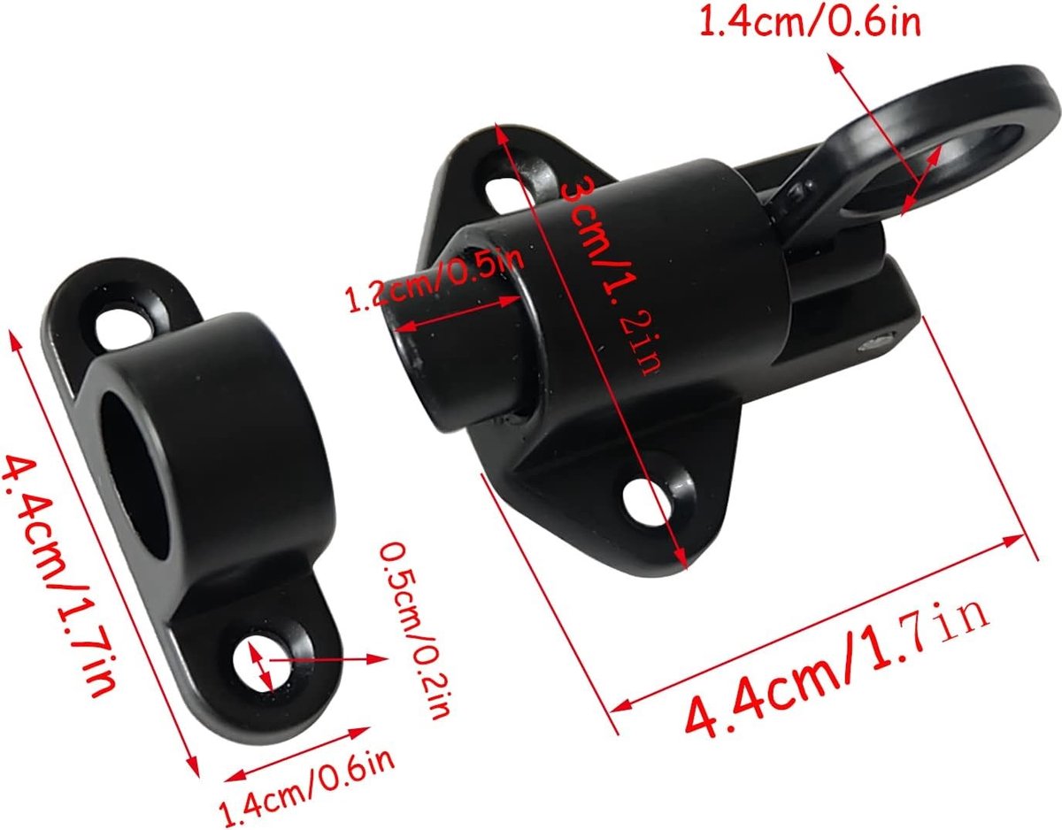 Vastsea 4Pcs Automatic Locking Lock Latch Door Locks with Screws Spring Lock for Windows Wooden Doors Cabinet Doors - ShopVlot — cadeau in Cadeau-ideeën - foto 3