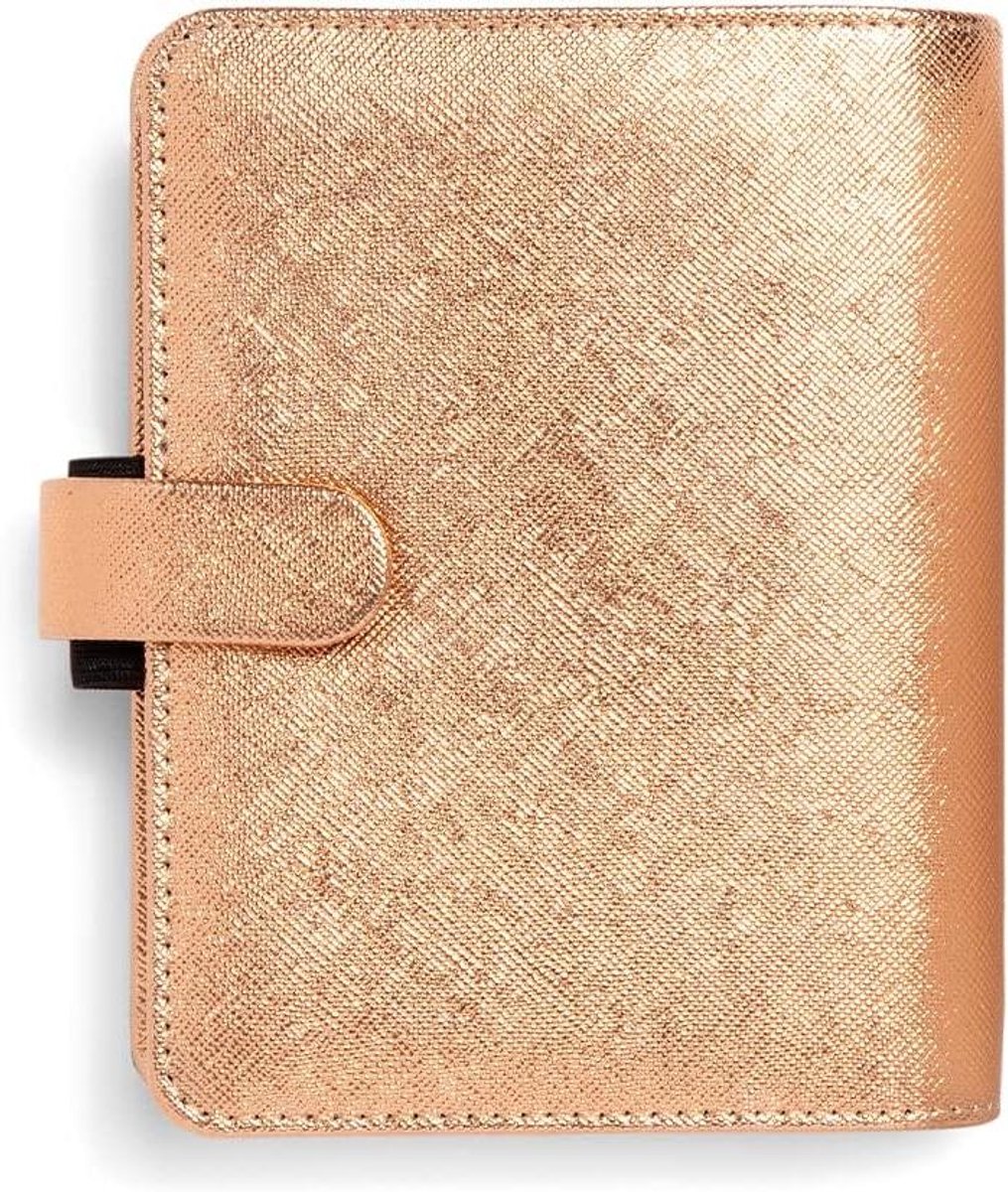 Agenda Organizer - Plannen Kalender - Afspraken Plannen - Saffiano Kunstleer - Pocket Formaat - Rosé Goud