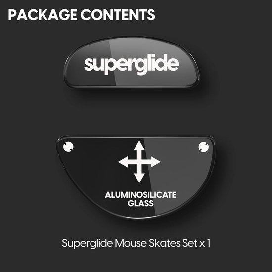 Muisvoeten Glas - Muisschaatsen Muiszolen - Gaming Precisie - Ultra gladde rand - Voor Zowie EC series - Zwart — afbeelding 2