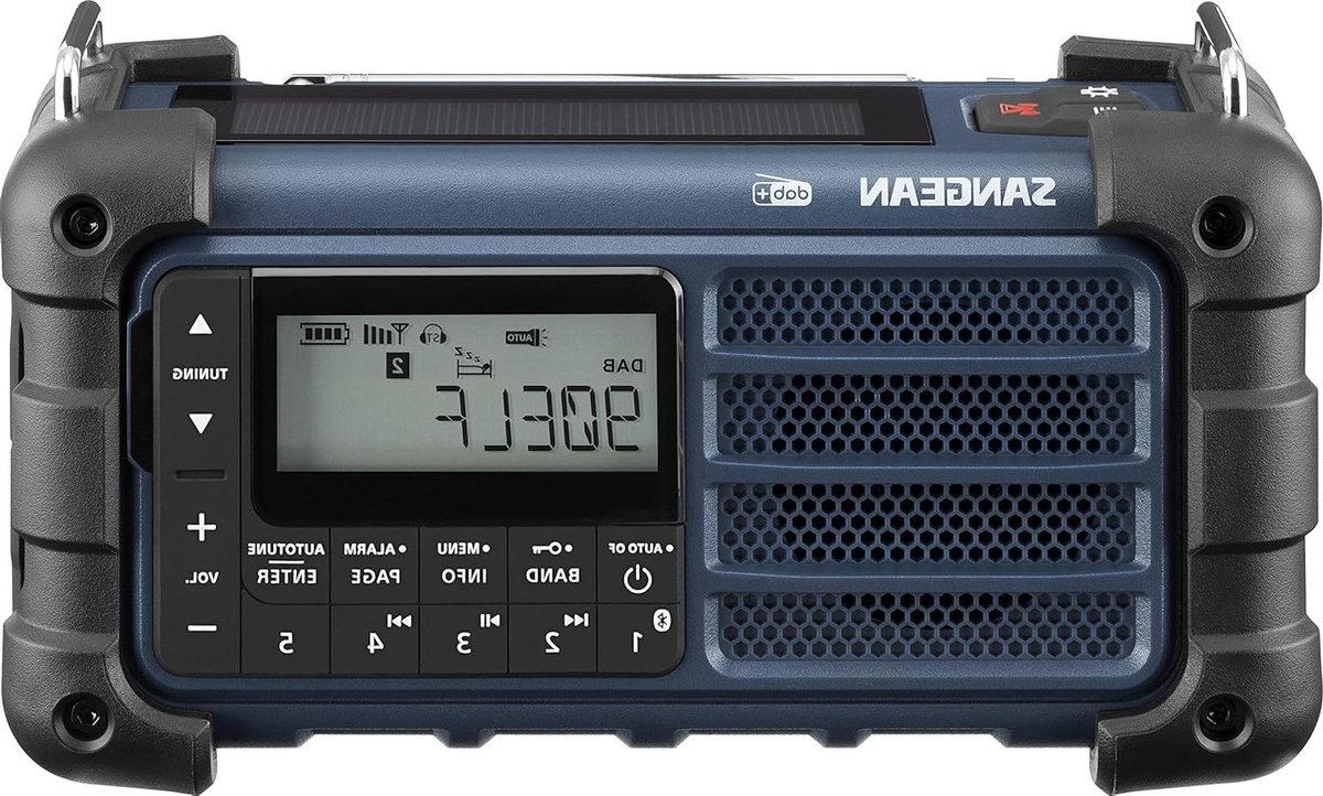 Draagbare Radio - Noodradio DAB - Outdoor Avontuur - Zonne-energie Dynamo - 40 Stations - Oceaanblauw
