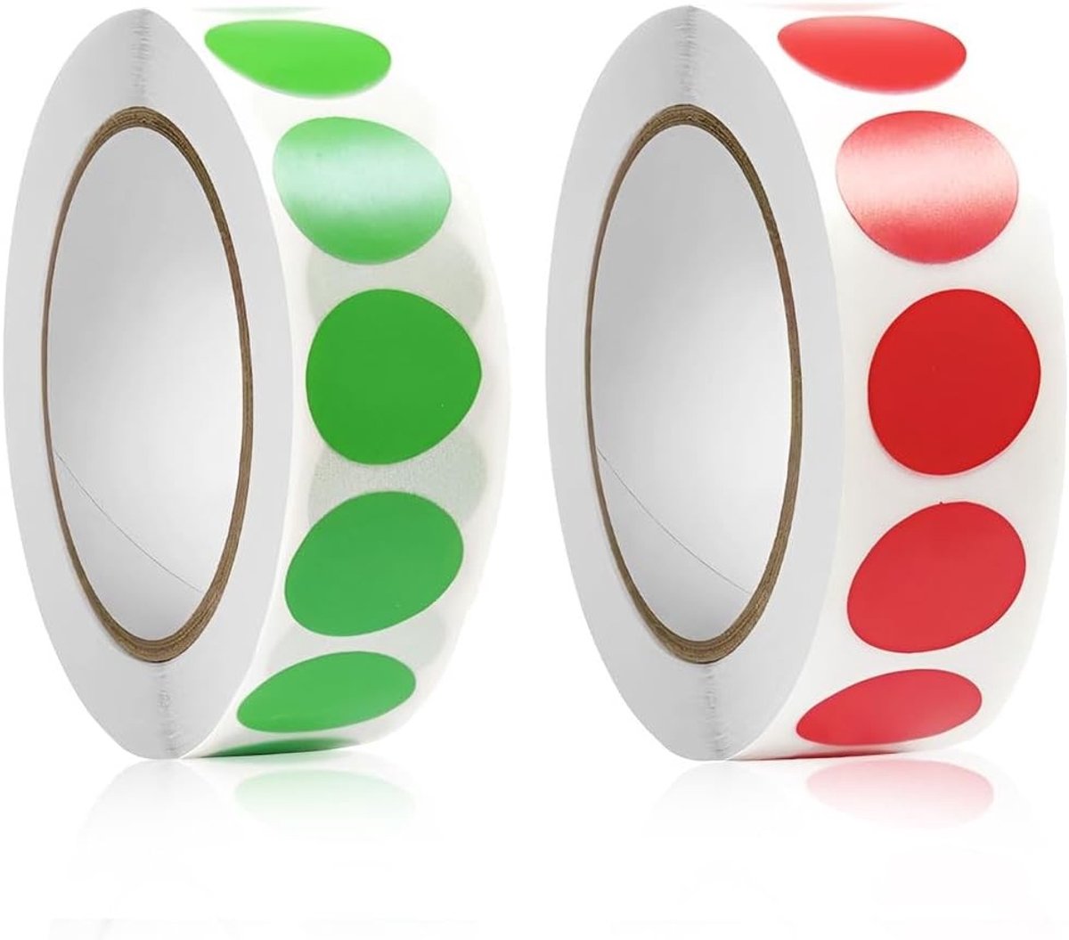 Rubberen ringen in verschillende kleuren, 2 rollen met 2000 kleefpunten, 13 mm, ideaal voor knutselen en hobbyprojecten