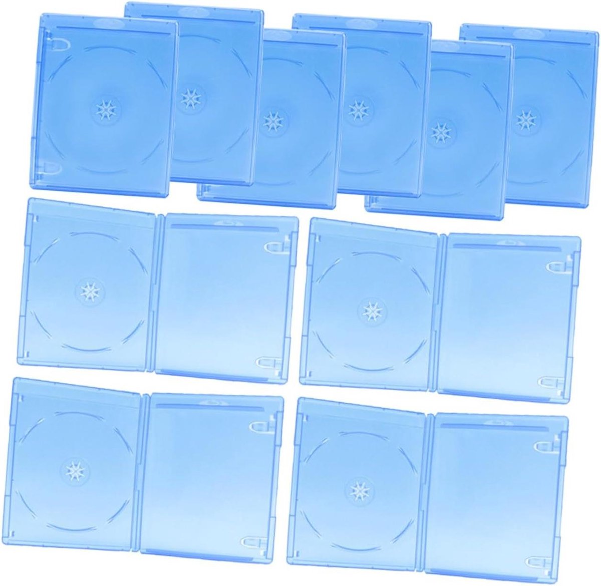 CD Opslag Houders - CD Hoesjes Plastic - CD's Beschermen - Krasbestendig Ontwerp - 17x13.5cm - Blauw