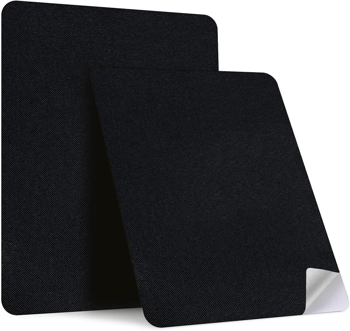 Reparatiepatches, zelfklevend, 20 x 28 cm, linnen reparatiepatches, zwart, stoffen reparatiestickers, linnen stof, zelfklevend, voor autostoelen, gordijnen, hoofdborden, meubels, banken (2