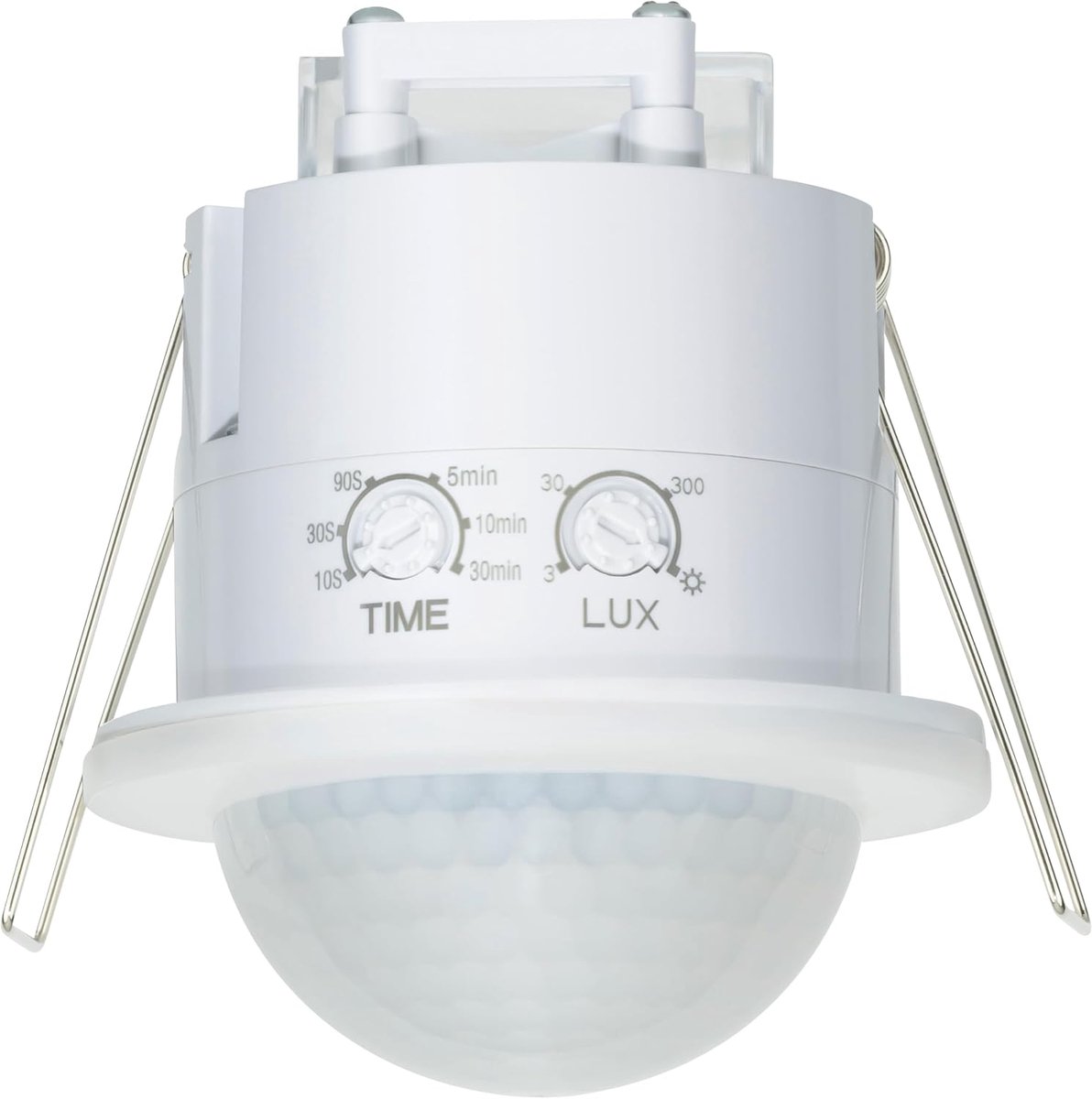 Bewegingssensor Inbouw Buiten 20m/360° - Bewegingsmelder - Plafond Montage, programmeerbaar, Infrarood Sensor LED geschikt, 3-draads
