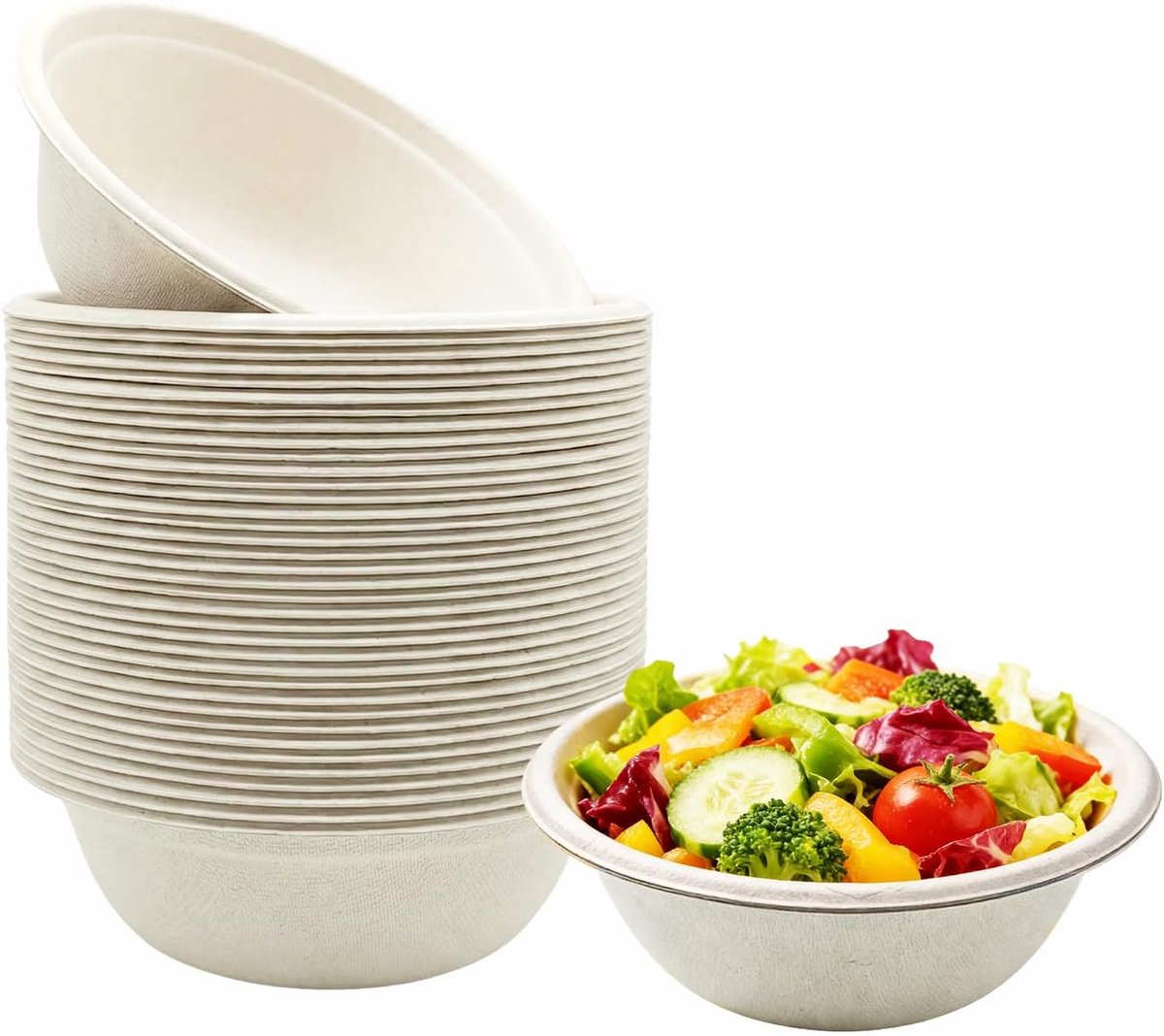 50 stuks, 260 ml, wegwerp soepkommen, feestservies voor picknicks