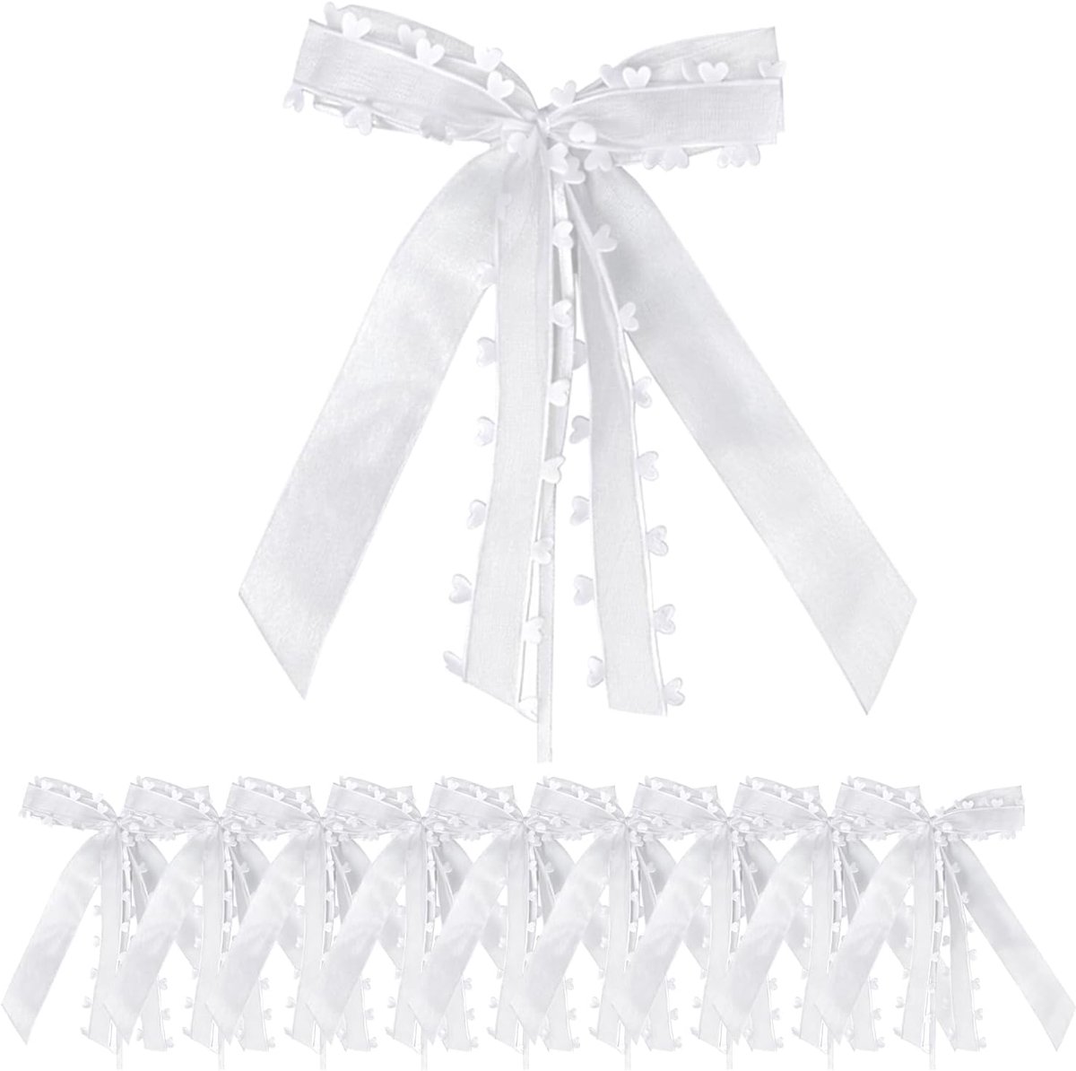 Strikken, Transparante Organza Strikken met Harten, Auto Decoratie