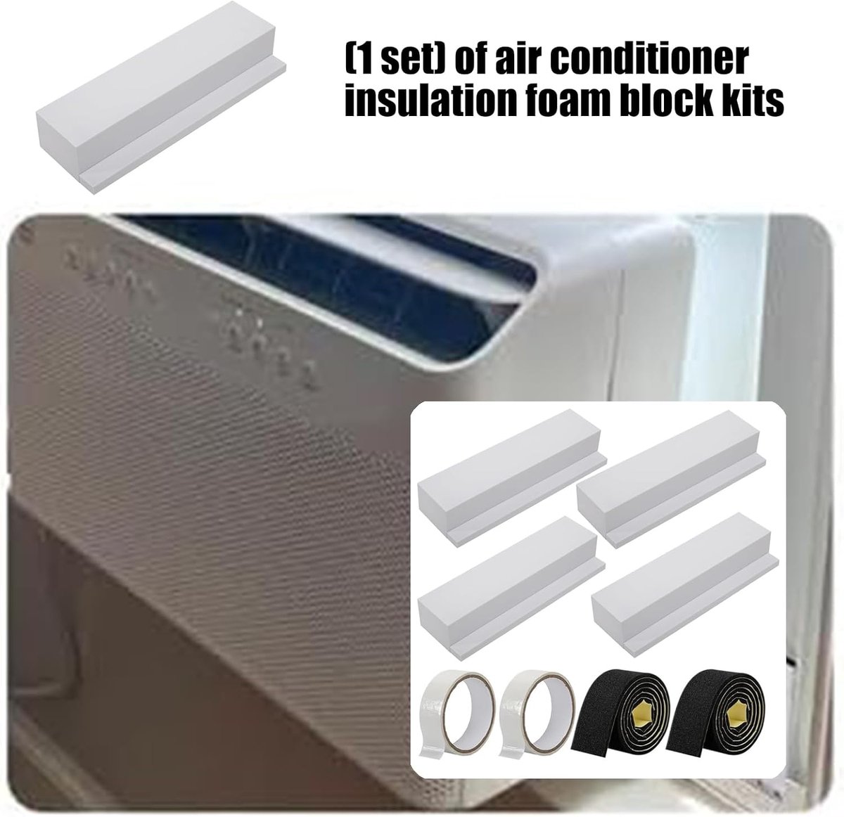 Raamunit Isolatie Set - Airco Schuim Blokken thumbnail 5