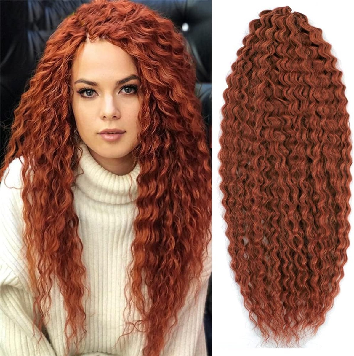 3 verpakkingen 55 cm watergolf twist gehaakt haar voor Butterfly Locs