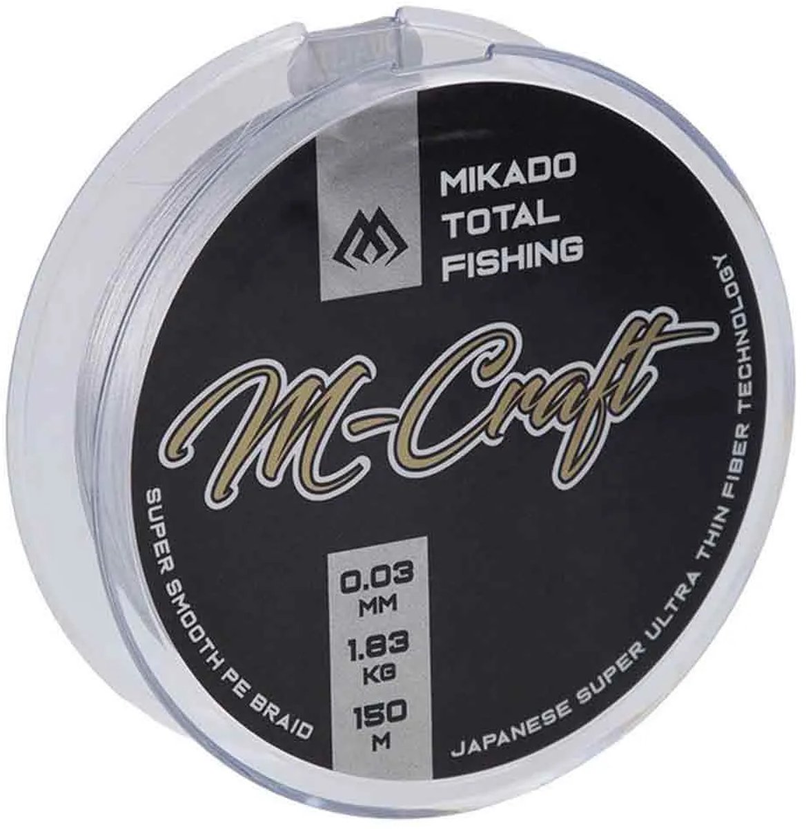 Mikado M-craft Gevlochten Vislijn 150 M Transparant 0.080 mm