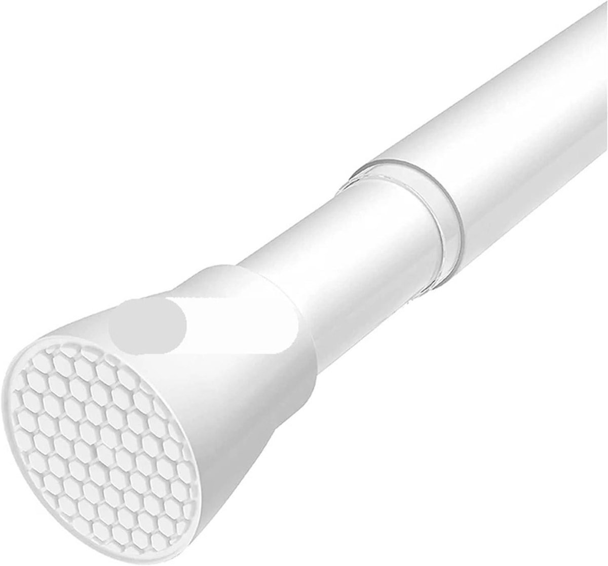 Verstelbare Gordijnroede - Uitschuifbare Stok Hanger - Raambekleding Ophangen - Veerbelast Systeem - 71-122 cm - Wit
