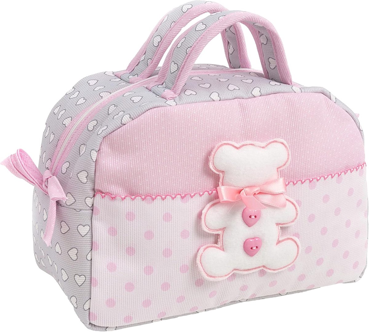 Zachte make-uptas met ritssluiting, roze - 200 g