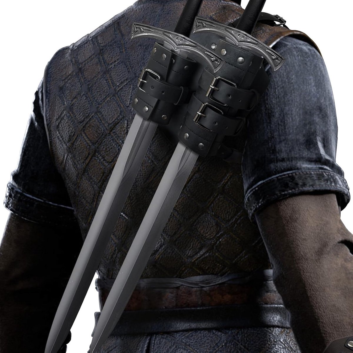 Middeleeuws kunstleder dubbele rug zwaard kikker, Mercenary