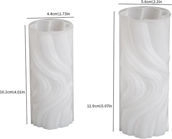gietvormen, spiraalgolf, 2 stuks, kolomvormig, cirkelvormig — afbeelding 5