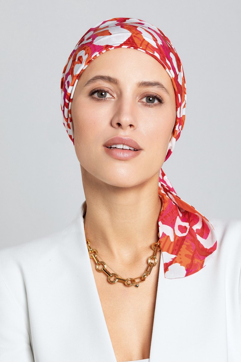 Gisela Mayer chemo hoodband Nola - kort - Felroze