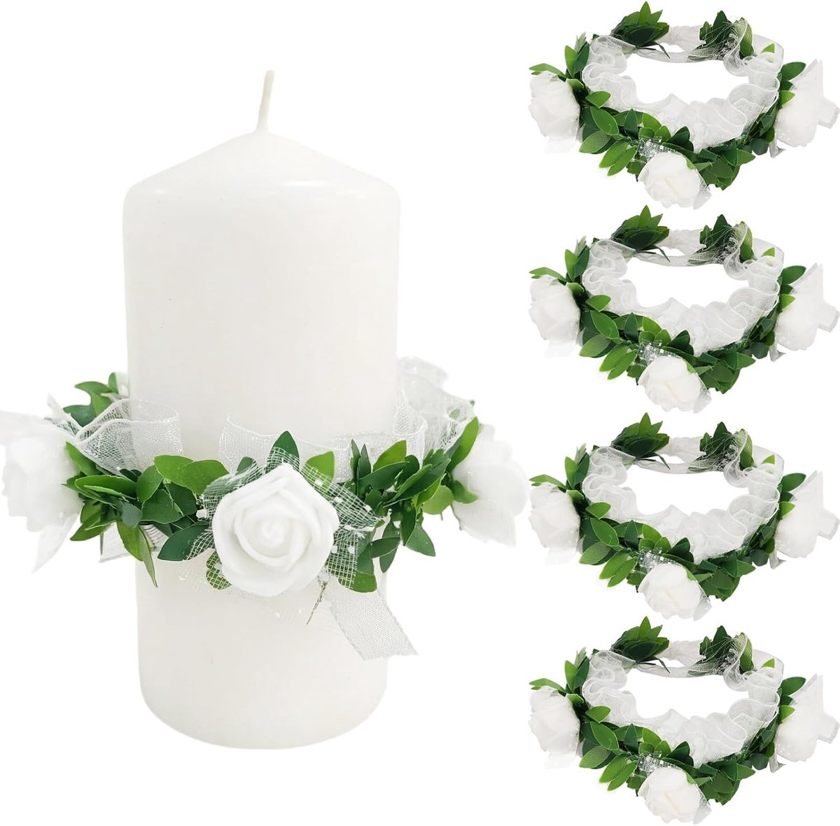 4 Stuks Druppelbescherming,Decoraties Voor De Communiekaarsen Met