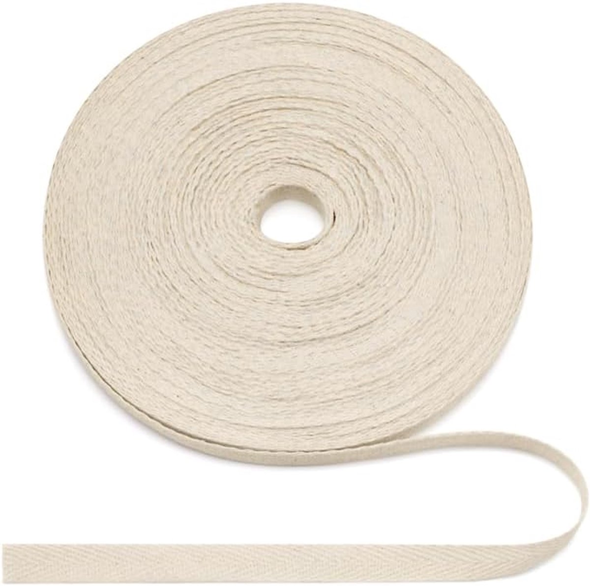 natuurlijke katoenen visgraatband 10 mm, 22 meter visgraatstof tape