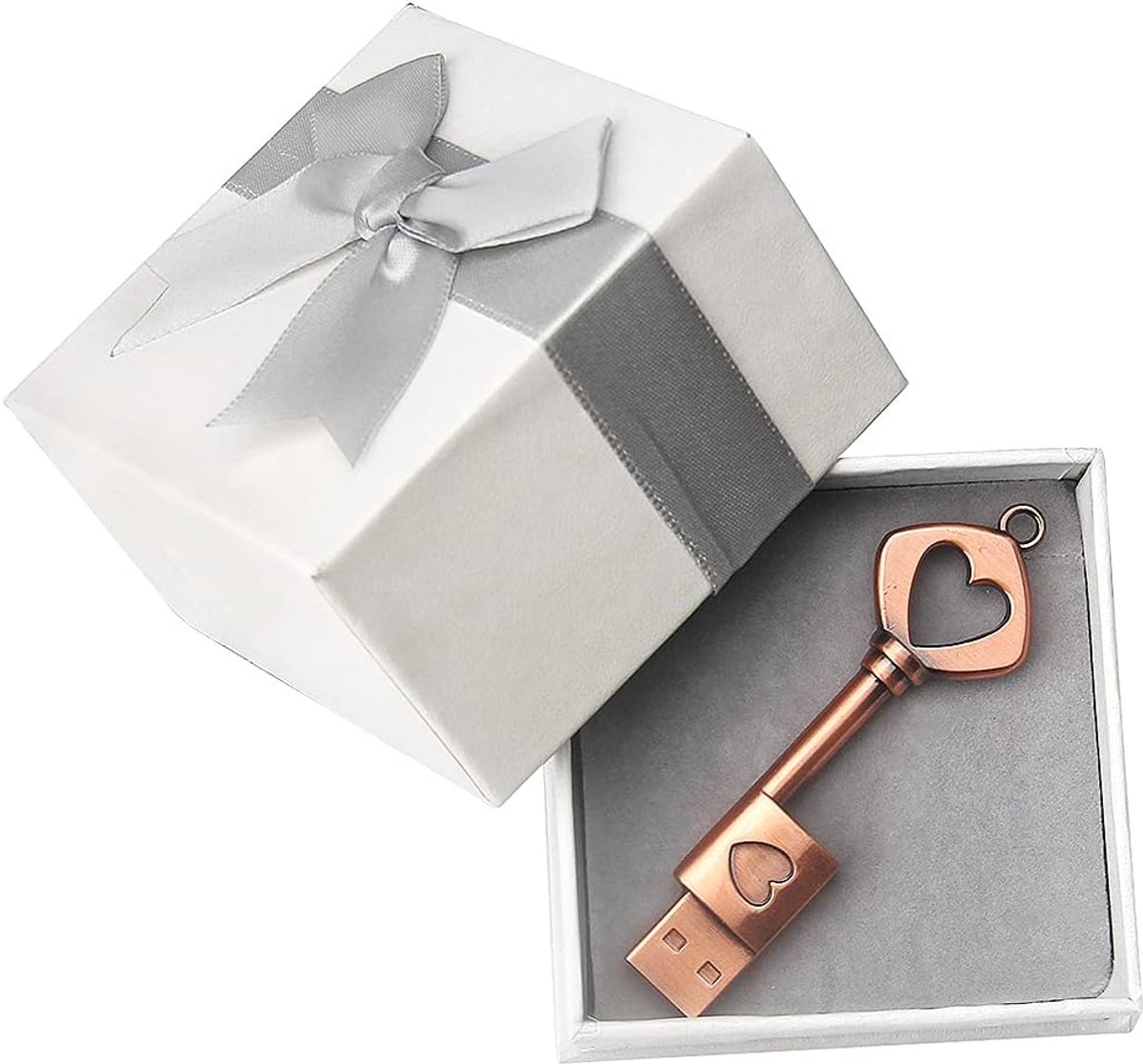 Flash Drive 32 GB met Geschenkverpakking, Hartvormige Waterdichte USB Flash Drive, Extern Geheugen Romantische Cadeau