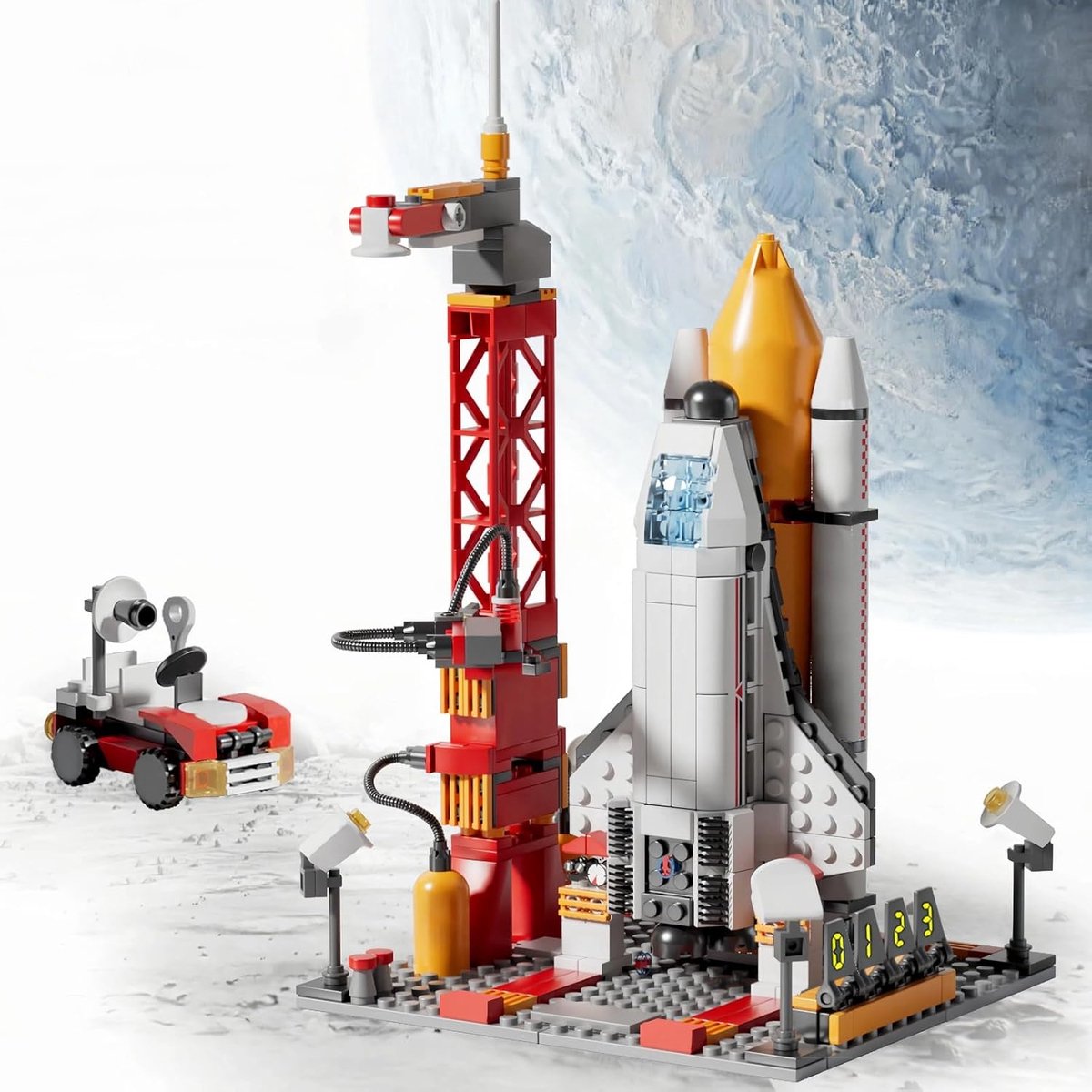 Ruimteschip Speelgoed Set - Bouwset - 494 Bouwstenen - 494 stuks - STEM Speelgoed - Space Shuttle - Veilig - Voor 6-12 Jaar Kinderen - Ruimte Thema Decoratie - Cadeau