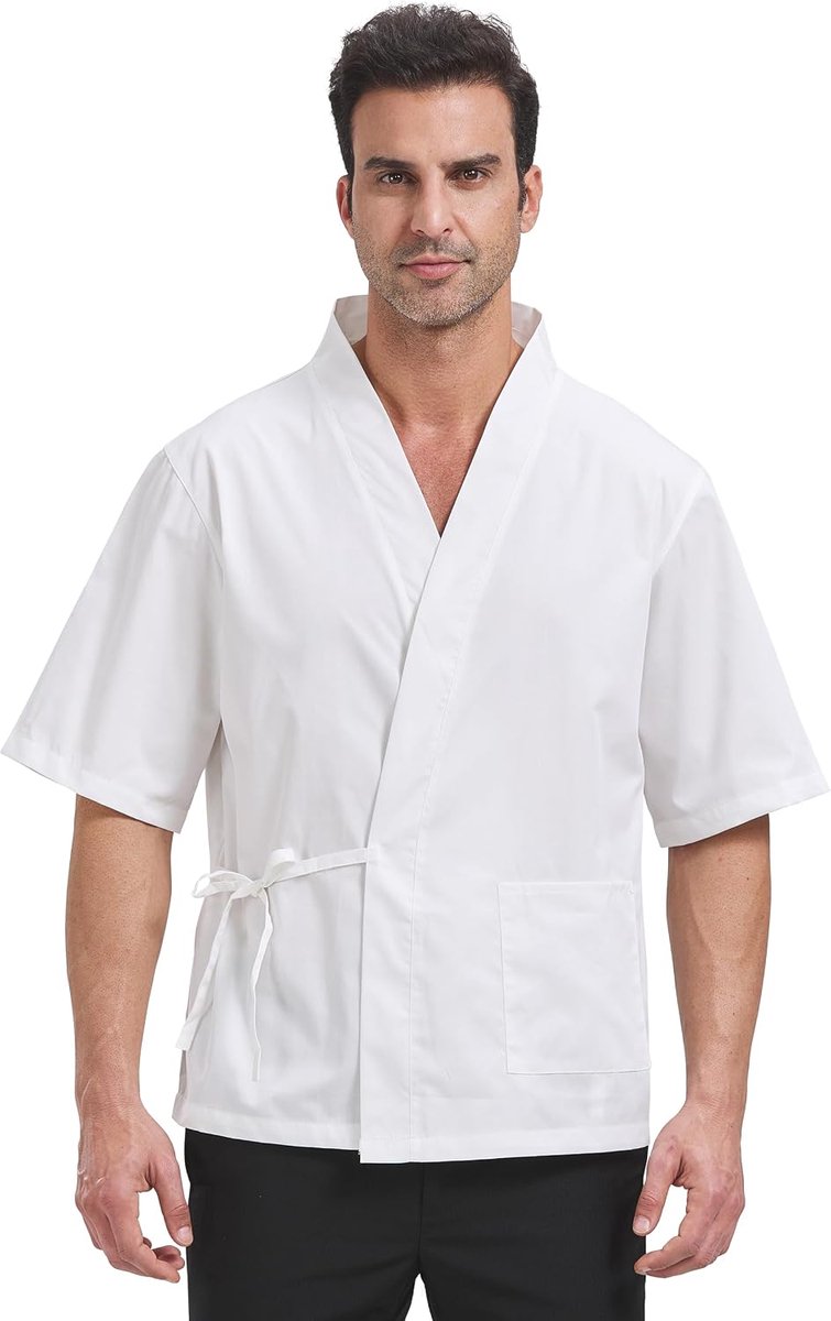 kok jas japanse stijl Ademende korte mouwen werk jas chef-kok uniform chef-kok kleding voor mannen