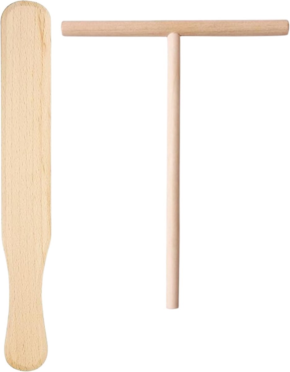 teemando Pannenkoekenverdeler van beukenhout 22 cm, deegverdeler, verdeelt pannenkoeken en palatschinken zeer fijn