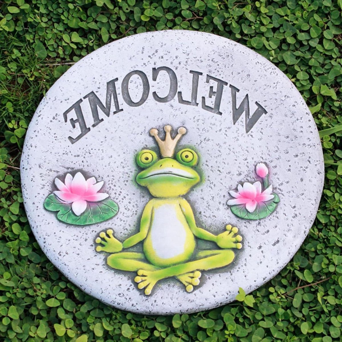 Decoratieve Stapsteen - Tuinpad Steen Gazon - Pad Aanleggen - Dierenprint Design - 27 cm Diameter - One Color