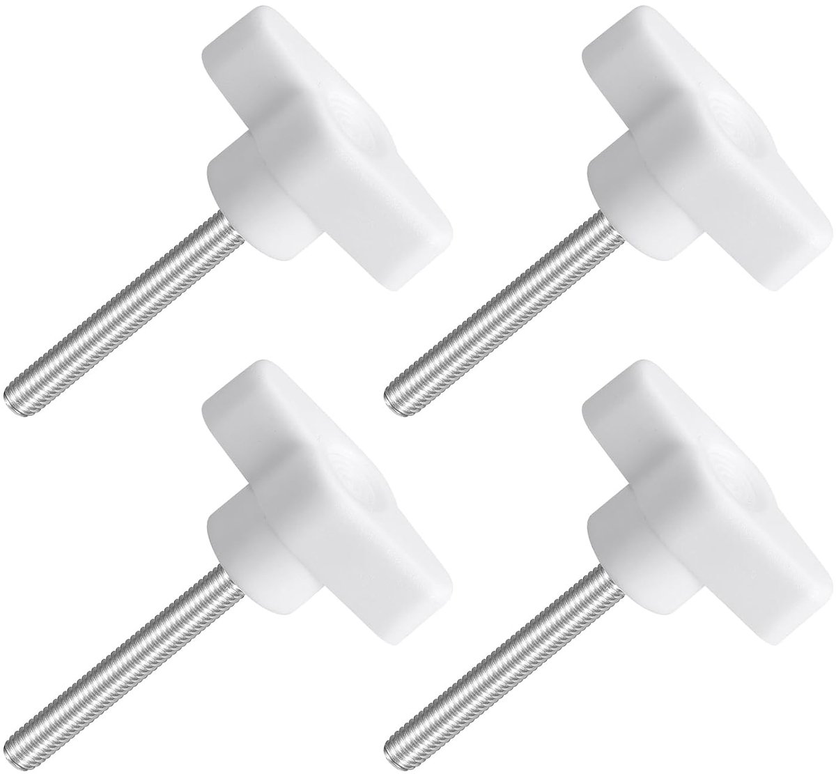 M5 x 40 mm, kartelschroeven, 4 stuks T-vleugelknoppen, buitendraad