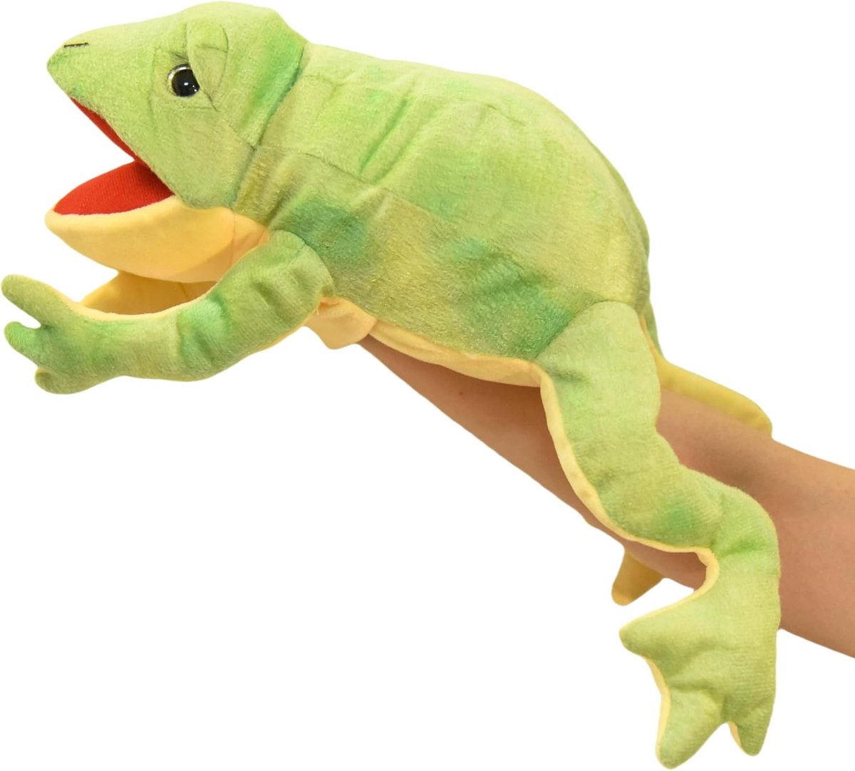 Kikker pluche handpop simulatie dier kikker pluche schattig rollenspel interactief speelgoed voor de vroege opvoeding van kinderen woondecoratie