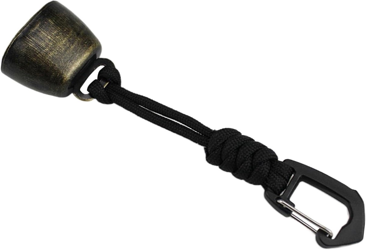 Berenbel - Veiligheidsbel Hondenbel - Buitenactiviteiten Bescherming - Luid en Helder Geluid - 15.5 x 3.5 cm - Zilverkleurig