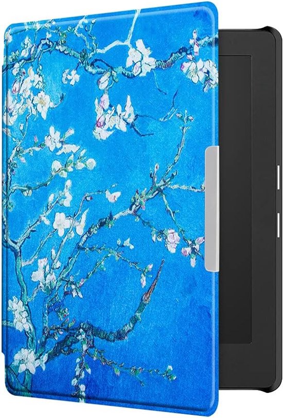 eReader Cover - Boekhoesje Beschermhoes - Lezen Beschermen - Automatische Slaapfunctie - 6.8 inch - Blauw Wit Bruin — afbeelding 5