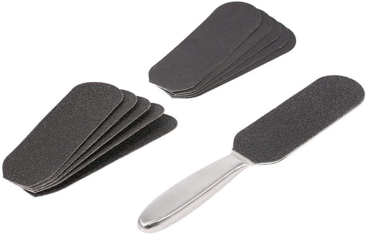 Voetvijl RVS - Pedicure Rasp - Verwijderen Eelt - Dubbelzijdig - 25 cm - Zilver