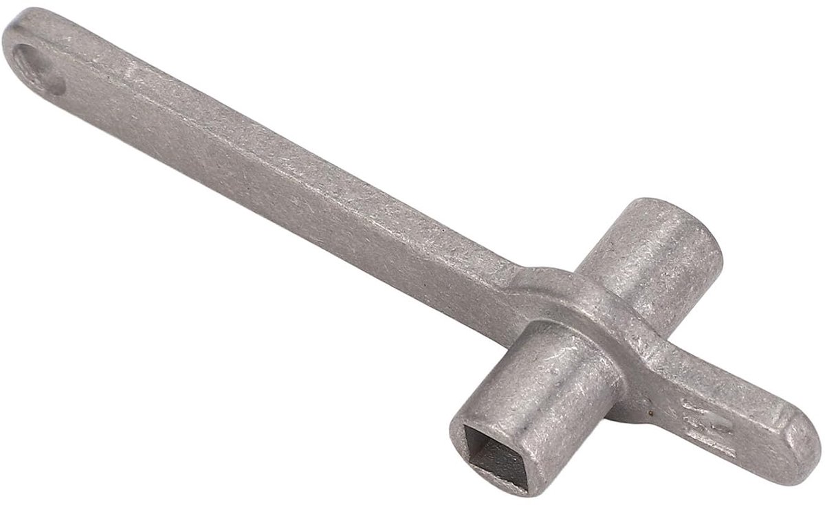Radiator Ontluchtingssleutel - Ontluchtingssleutel Radiateur - Radiatoren Ontluchten - Imperiale en Metrische Maten - 5 x 5 mm - Zilver