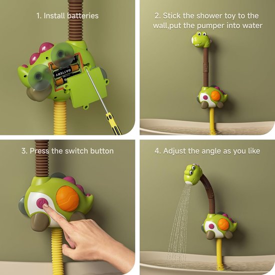 Badspeelgoed Set - Douche Speelgoed - Baby Douchen - Met Opbergzak - 24 x 12 x 33 cm - Multicolor — afbeelding 3